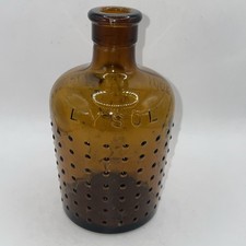 Antique amber glass lysol - glass,