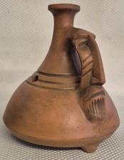 Vintage Hand-Made Maxim Clay Jug With Bearded Man On Handle - 20x18x18cm