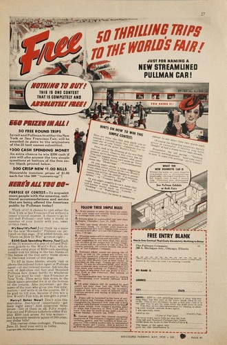 1939 print new streamlined - 1939, ad