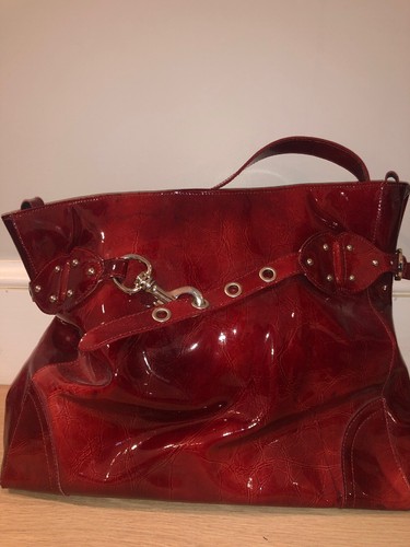 Women red leather - red, purse