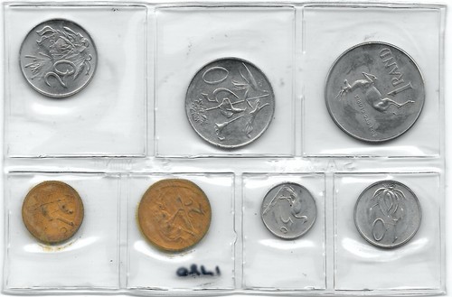 1980 south africa - coin, set