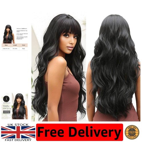 Luxurious long wavy - long, black