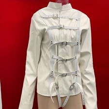 BDSM Asylum Straitjacket Body Harness Straight Jacket Costume Armbinder Clubwear