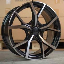 18" estoril black pol alloy wheels vw golf audi/vw/tt/t4/a4/a3/a6/skoda + tyres
