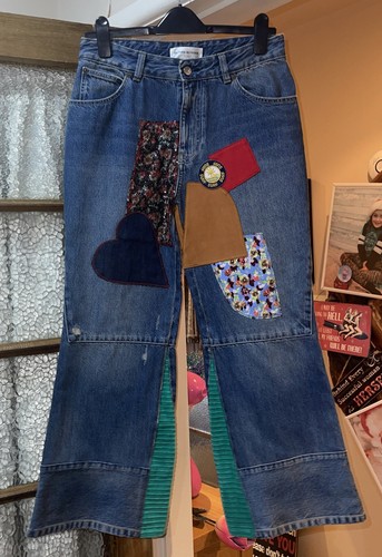 Victoria beckham patch jeans - victoria,