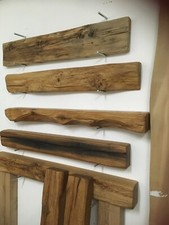 SOLID OAK BEAM FIREPLACE