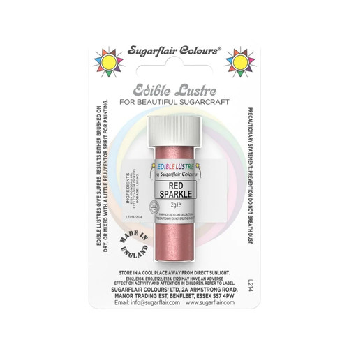 Red sparkle edible lustre - edible,