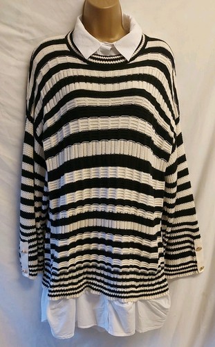 Next black white striped - black, &