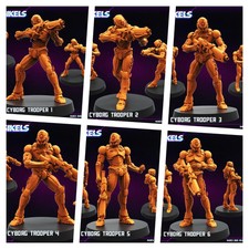 Silicon Cyborg Troopers Miniatures by Papsikels Miniatures Dnd, Dungeon and