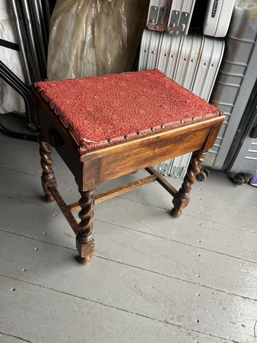Vintage sewing storage stool - vintage,