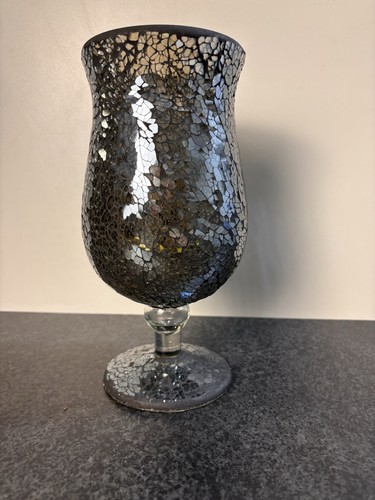 Crackle silver mercury glass - silver,