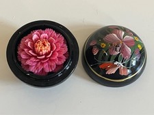 Handcrafted Soap Flower in Beautiful Wooden Hand Painted Wood Holder