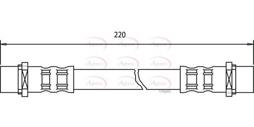 Apec rear inner brake hose - rear,