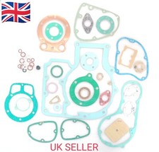 Royal Enfield 500cc Bullet Gasket Set Complete Alloy Fibre Brass Washers+ Seals 