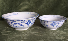 Blue & White Floral Bowl Set