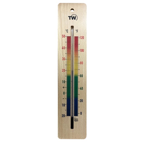 Large wooden room thermometer - large,