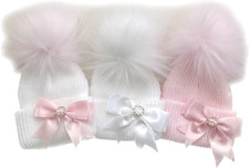 Baby girls pom - pom, fur