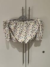 ZARA White Polka Dot Off