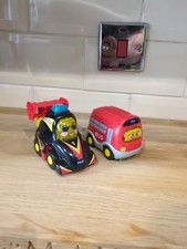 Toot Toot Vtech Bus & Race Car Talking Vehicles Play Figures X2
