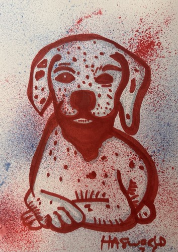 Hasworld original art pet dog - hasworld,