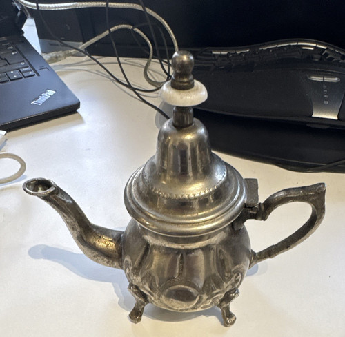 Silver metal cup teapot - teapot, with