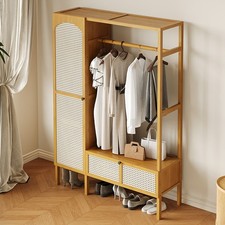 Wardrobe with Hanging Rod Open