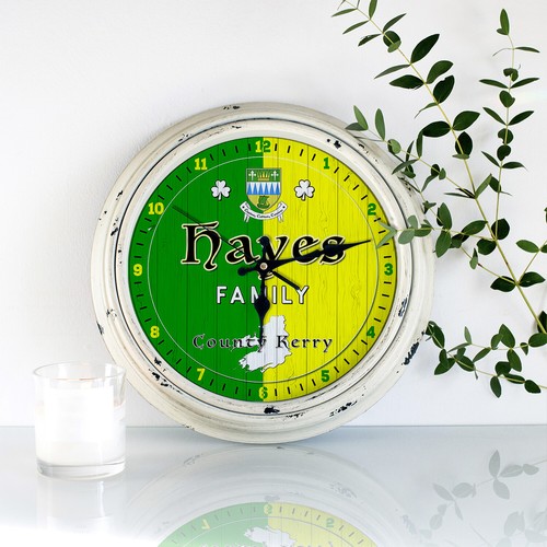 Personalised wall clock county - wall,