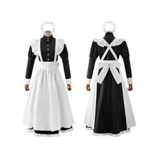Dress Apron UK Women French Maid Dress Costume Anime Cosplay Party Costume Maxi