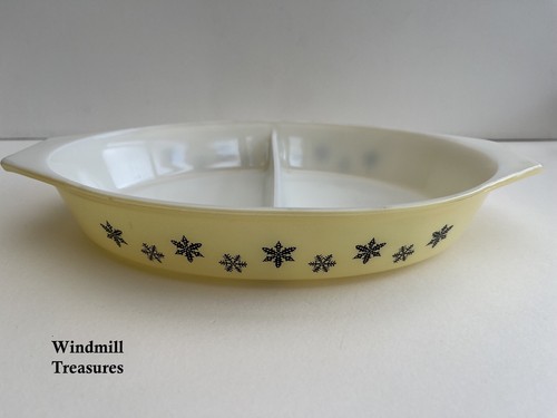 Vintage pyrex yellow snowflake - vintage,