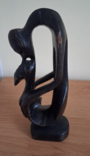 Yoruba ebony carving couple sculptural style figure 28cm high Nigeria