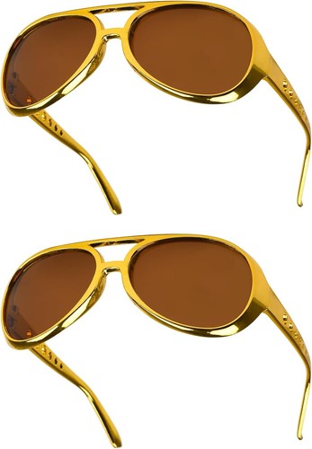 Hixnug 2pcs gold - gold, elvis