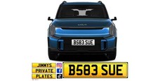 Sue private number plate. Sue