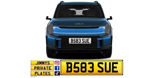 Sue private number plate - number, plate.