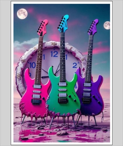 Surreal music print - music, a4