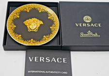 ROSENTHAL VERSACE BAROQUE NERO 10cm PLATE NEW BOXED WITH CERT MEDUSA HEAD