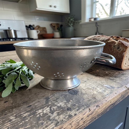 Large vintage metal colander - large,