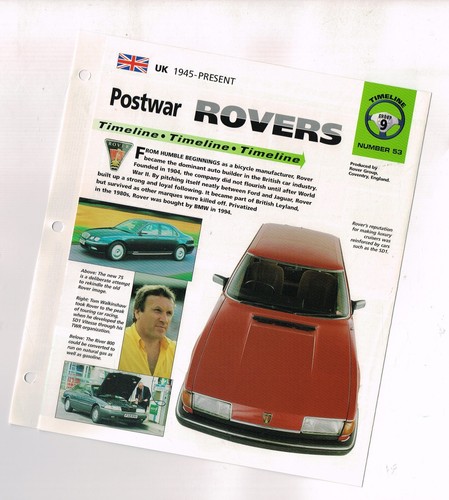 Rover cars timeline history - rover,