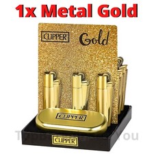 1 x Metal Clipper Lighter GOLD