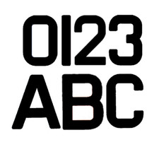 Laser Radial / Std / ILCA6 / ILCA7 Plain style Sail Letters / Numbers - 300mm