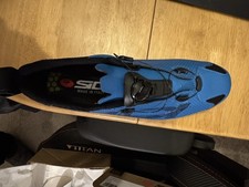 Sidi Sixty Tri Carbon SPD SL Road Bike Triathlon Shoes Size 45 EU (9.5 UK), Blue