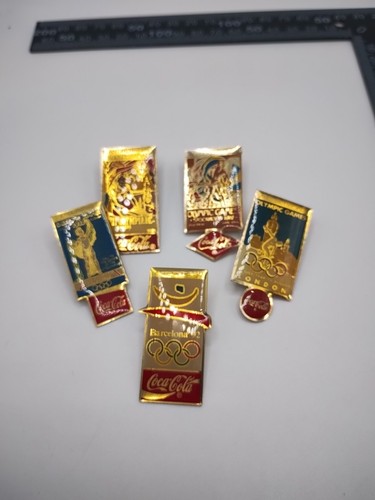 Coca cola olympic pin badges - coca,