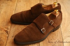 Barker Double Monk Brown Suede