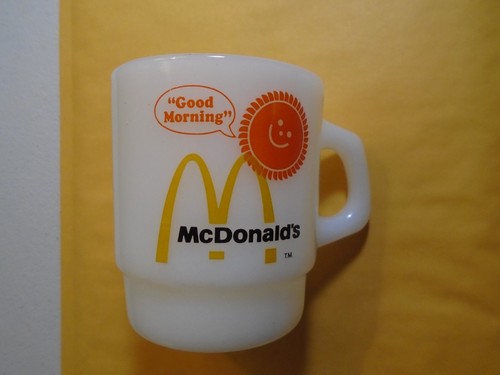 Mcdonalds milk glass mug - mcdonalds,