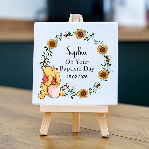 Winnie the pooh bear baptism - winnie,
