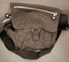 Kipling New Raisin Medium Grey Crossbody Bag - no monkey