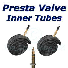 27" x 1 1/4 FV Valve Presta Inner tubes Classic Road Bike Bicycle Pair