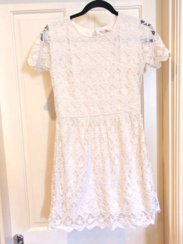 Vintage cream floral lace - cream,