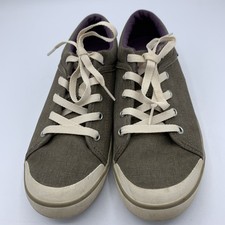Teva Freewheel Sneakers Sz 8 Canvas Shoe Sage Brown Low Top Bike Walk Casual