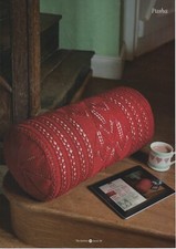 BOLSTER CUSHION - Knitting Pattern - SARAH HATTON / PATONS Diploma Gold DK