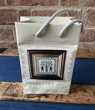 Vintage  1986 Unused STITCHERY mini Sampler KIT ADAM & EVE Cross Stitch KIT